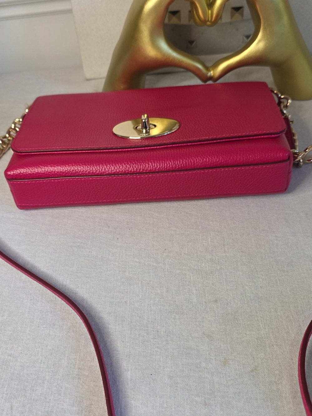 Coach Hot Pink Crossbody Turnlock Chain Shoulder Bag - Picture 11 of 11